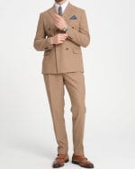 Açık Kahve Kruvaze Takım Elbise - Görsel 3