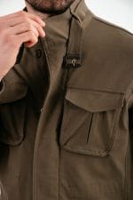 Haki Dik Yaka Safari Erkek Ceket - Görsel 4