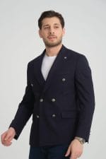 Siyah Kruvaze Ceket - Görsel 3