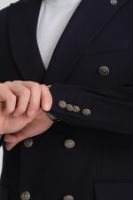 Siyah Kruvaze Ceket - Görsel 6