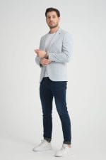 Mavi Dokulu Blazer Ceket - Görsel 2