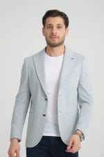 Mavi Dokulu Blazer Ceket - Görsel 4