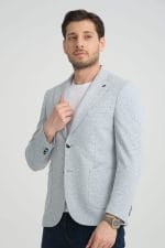Mavi Dokulu Blazer Ceket - Görsel 5