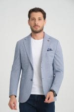 Mavi Slim Fit Mono Yaka Klasik Ceket - Görsel 2