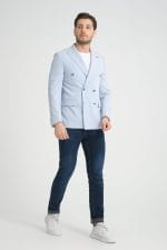 Mavi Kruvaze Ceket - Görsel 2