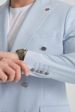 Mavi Kruvaze Ceket - Görsel 8