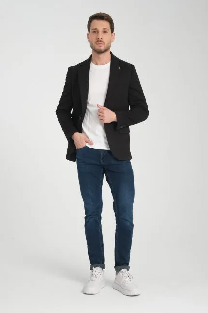 Siyah Slim Fit Ceket