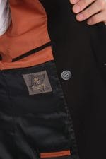 Siyah Comfort Fit Kruvaze Takım Elbise - Görsel 6