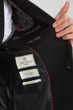 Siyah Modern Fit Yelekli Takım Elbise - Görsel 6