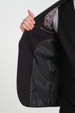 Siyah Modern Fit Yelekli Takım Elbise - Görsel 7