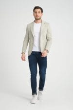 Yeşil Dokulu Blazer Ceket