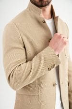 Hakim Yaka Krem Slim Fit Ceket - Görsel 3