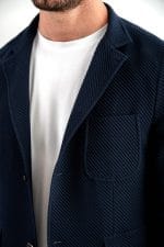 Hakim Yaka Lacivert Slim Fit Ceket - Görsel 3