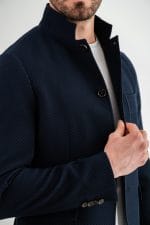 Hakim Yaka Lacivert Slim Fit Ceket - Görsel 4