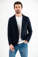 Hakim Yaka Lacivert Slim Fit Ceket