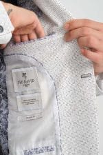 Beyaz Kırçıllı Blazer Ceket - Görsel 3