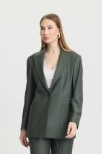 Haki Renk Cep Detaylı Takım Elbise - Görsel 3