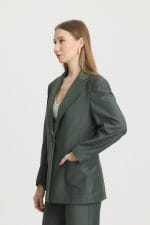 Haki Renk Cep Detaylı Takım Elbise - Görsel 5