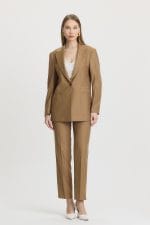 Kahverengi Cep Detaylı Takım Elbise - Görsel 3