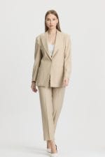 Krem Cep Detaylı Takım Elbise - Görsel 3