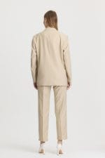 Krem Cep Detaylı Takım Elbise - Görsel 6