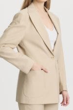 Krem Cep Detaylı Takım Elbise - Görsel 7