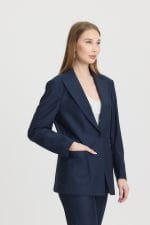 Lacivert Cep Detaylı Takım Elbise - Görsel 5