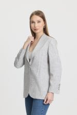 Lacivert Dikiş Detaylı Blazer Ceket - Görsel 6