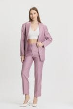 Lila Cep Detaylı Takım Elbise - Görsel 2