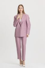 Lila Cep Detaylı Takım Elbise - Görsel 3