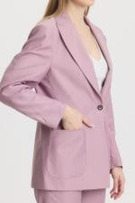 Lila Cep Detaylı Takım Elbise - Görsel 7