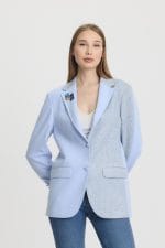 Mavi Colorblock Blazer Ceket - Görsel 4