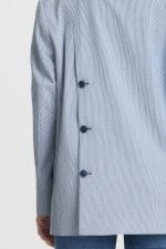 Mavi Renk Düğme Detaylı Blazer Ceket - Görsel 8