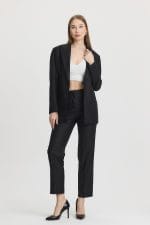 Siyah Cep Detaylı Takım Elbise - Görsel 2