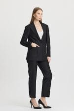 Siyah Cep Detaylı Takım Elbise - Görsel 5