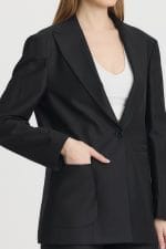 Siyah Cep Detaylı Takım Elbise - Görsel 7