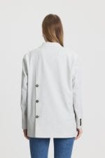 Taş Rengi Düğme Detaylı Blazer Ceket - Görsel 6