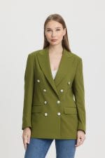 Yeşil Kruvaze Ceket - Görsel 4