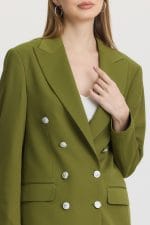 Yeşil Kruvaze Ceket - Görsel 8