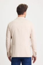 Krem Dijital Örme Blazer Ceket - Görsel 7